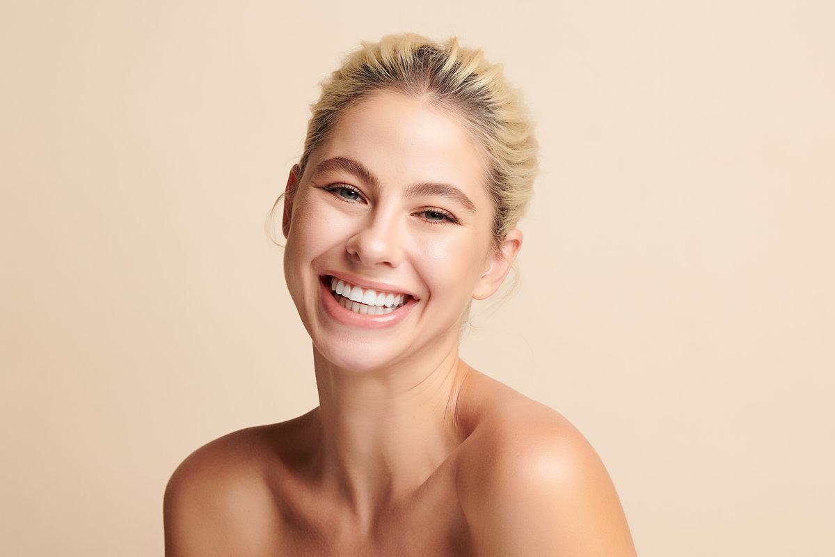 Beautiful smile young woman. White teeth on white background, Beautiful smile young woman. White teeth on white background,